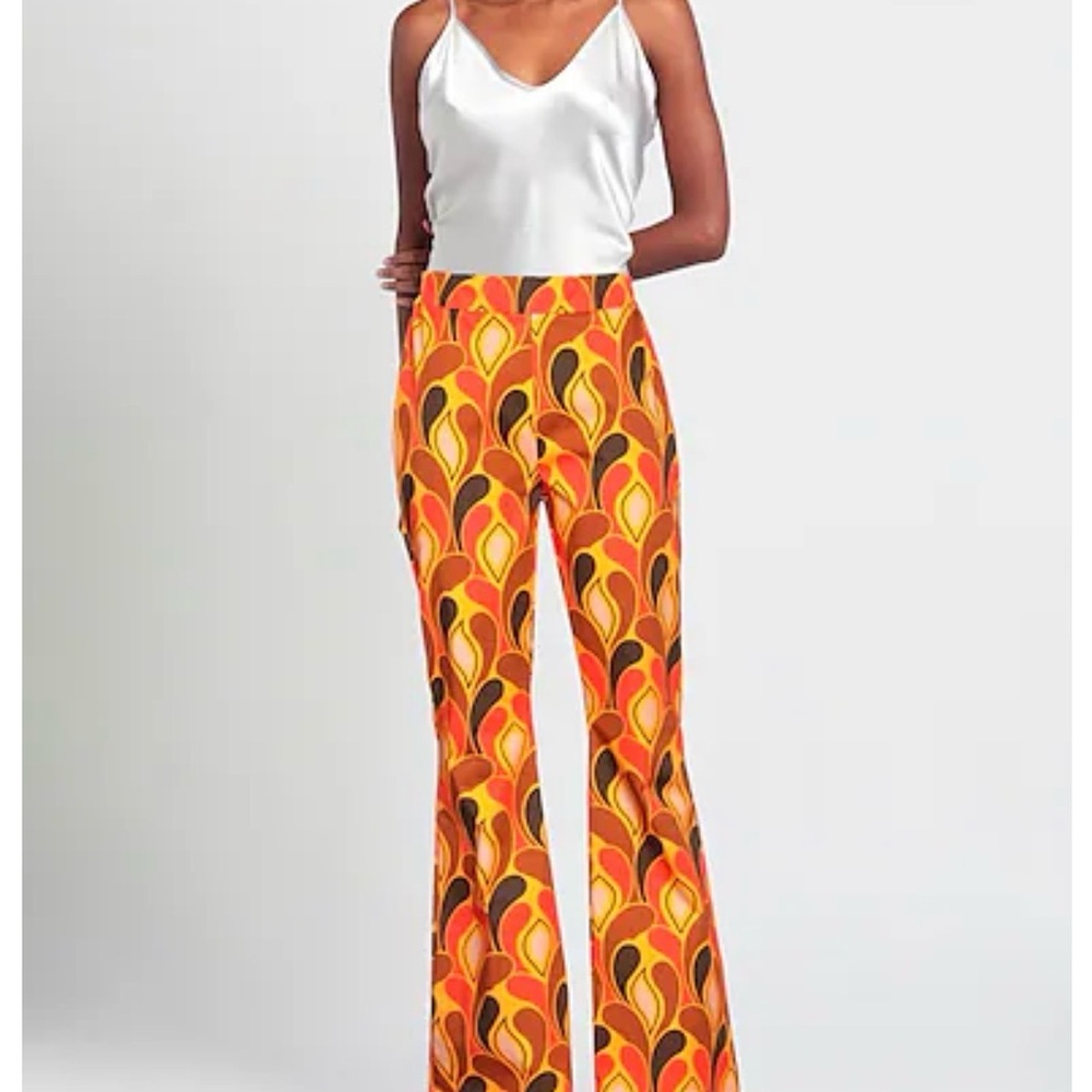 Sistes Colorful print Flare cotton Pants